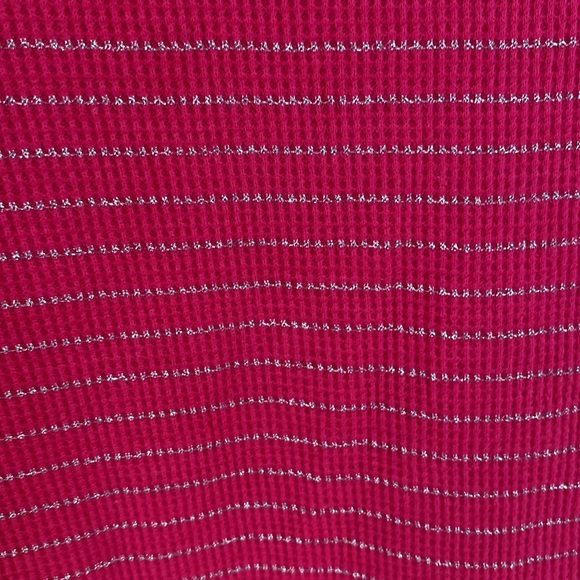 Aeropostale Stretch XL Juniors Hot Pink and silver striped 3/4 sleeve W/ AERO - Picture 3 of 12